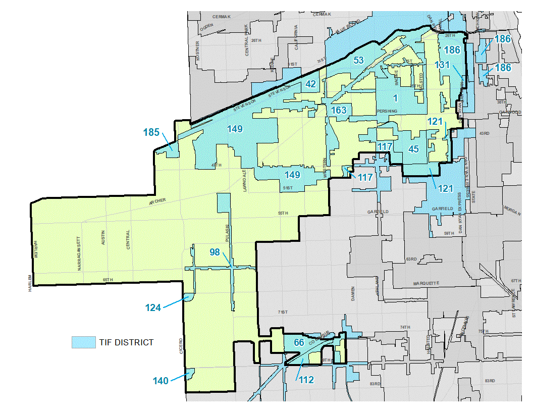 Southwest Side TIF District Map